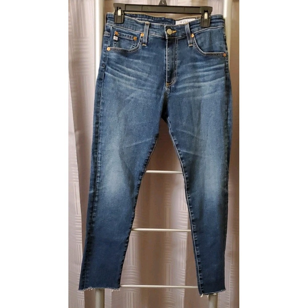 AG Adriano Goldschmied Jeans Womens 29R The Farrah Skinny Ankle‎ Raw Hem Hi-Rise